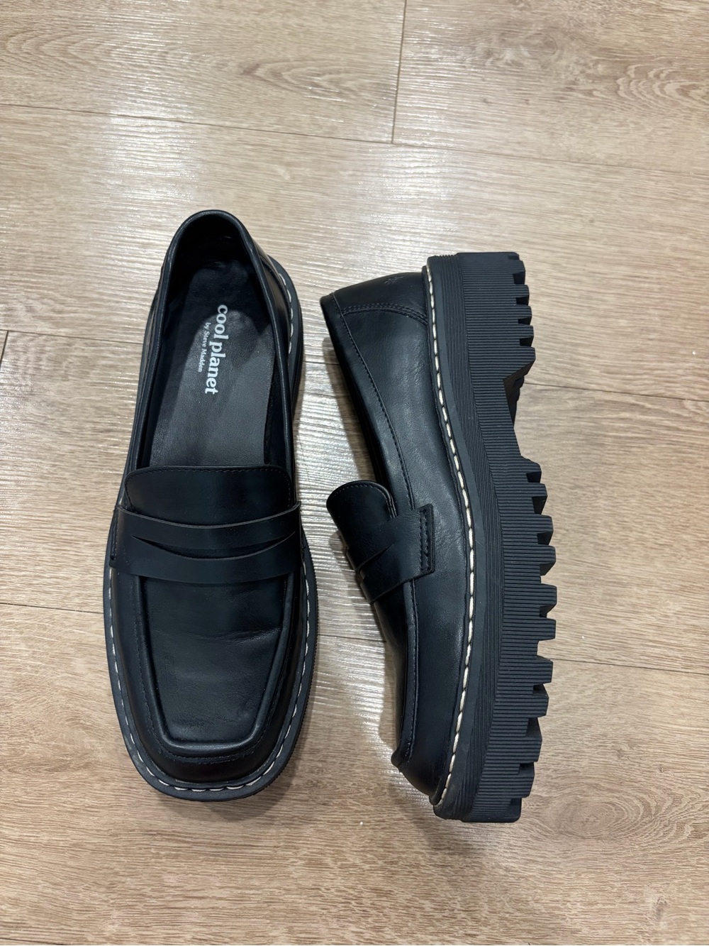 Steve Madden: Cool Planet Black Loafers